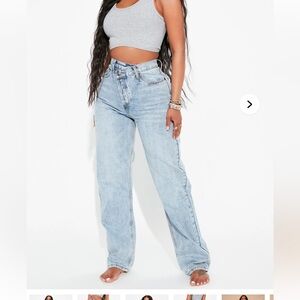 Fashion Nova Light Blue Boyfriend Jeans